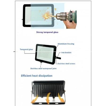 كشاف لد خارجي 50 واط اناره اختياريه