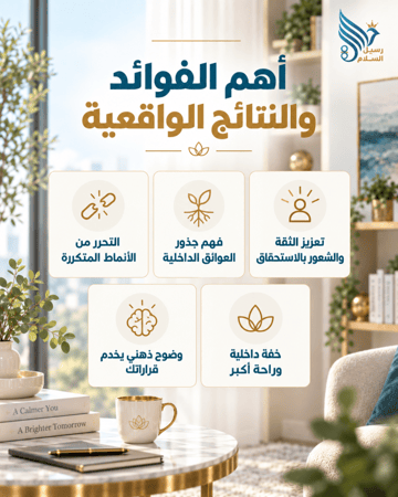 فوائد جلسة إعادة التوازن الداخلي لتعزيز الثقة والوضوح وراحة نفسية أكبر