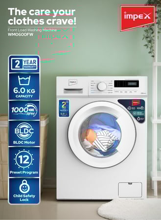 غسالة ملابس امبكس اوتوماتيك 6 كيلو امامي