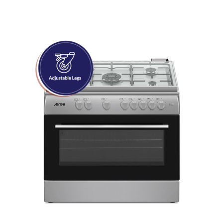 فرن غاز ارو 5 شعلات ايطالي تركي مقاس 60/90 - RO-9060GSKS