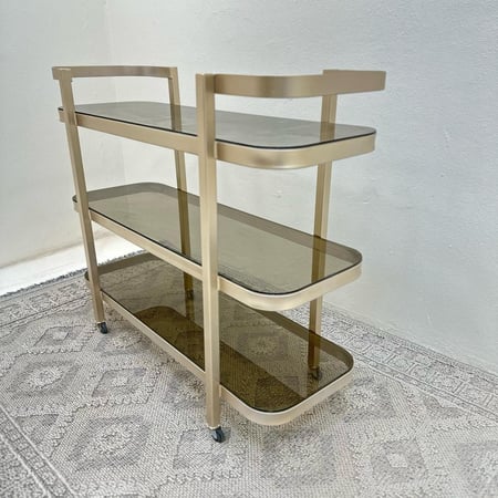 عربية تقديم 3 دور زجاج وحديد لون مكس 100*120*40