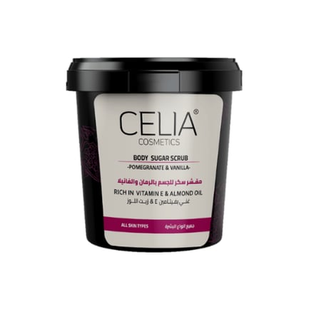 مقشر سكر للجسم بالرمان والفانيلا 600 جرام