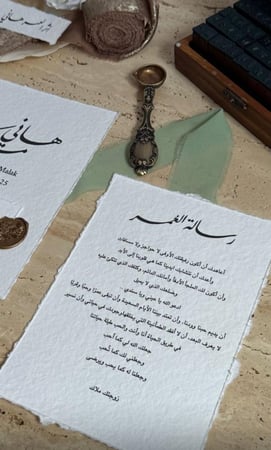 ورقة رسالة العمر ورق قطن يدوي