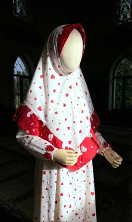 فستان صلاة وخمار - قطن تركي 100%- عمر 8-9 سنوات - الأسهل في اللبس شرشف صلاة بناتي لطيف