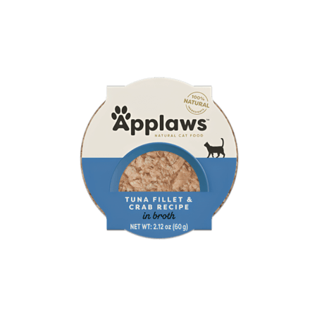 ابلاوز صحن طعام رطب للقطط تونا مع السلطعون 60g