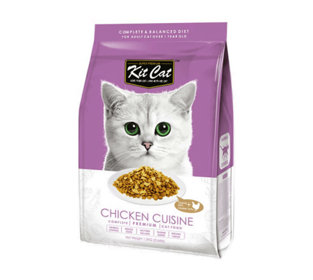 كت كات كوزين للحد من كرات الشعر بنكهة الدجاج طعام جاف للقطط 1.20كجم