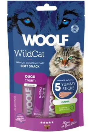 مكافأة وولف للقطط بنكهة البط والنعناع البري