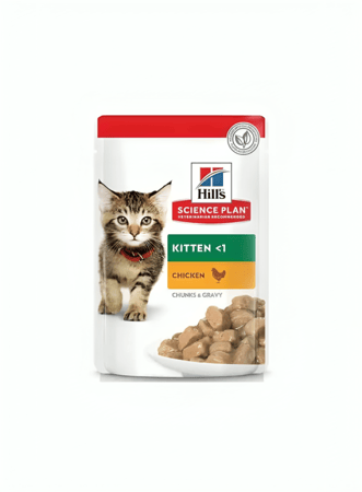 هيلز سينس بلان بنكهة الدجاج مع المرق طعام رطب للقطط الصغيرة (الكيتن) 85 جرام