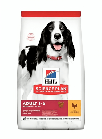 هيلز سينس بلان بنكهة الدجاج طعام جاف للكلاب متوسطة الحجم 14 كيلو