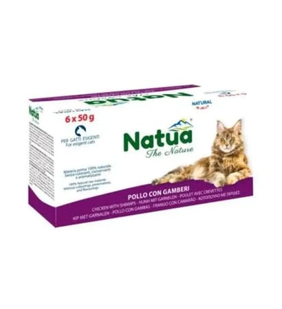 ناتوا معلبات طعام للقطط بالدجاج مع الجمبري