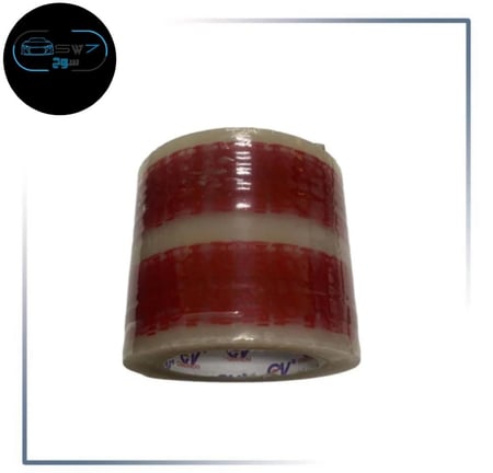 حامي الديكورات بشعار تايوتا احمر مع شفاف 50 متر