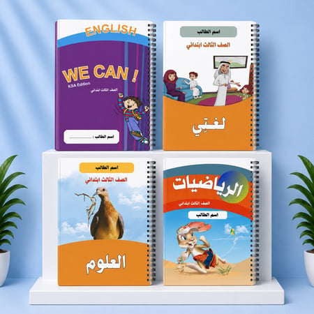 دفتر مدرسي  بتصميم الصف الثالث