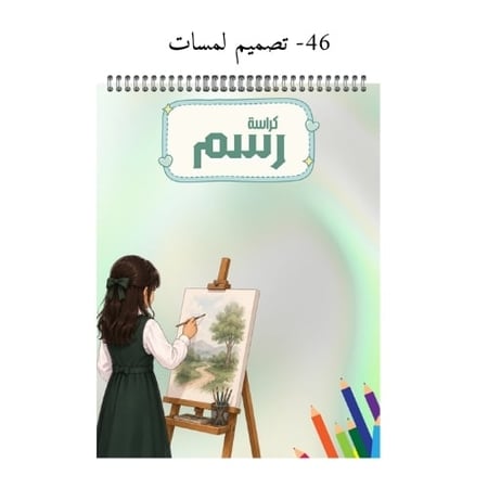 كراسة رسم A4 باسم الطالب - تصاميم 45-48