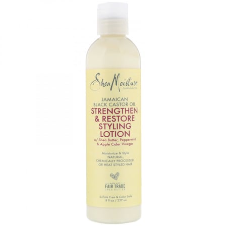 SheaMoisture, زيت خروع أسود جاميكي، لوشن الشعر مقوي للتصفيف يحافظ على مظهر الشعر،237 مل