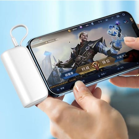 شاحن متنقل L35بسعة 5,000 ملي أمبير-أبيض