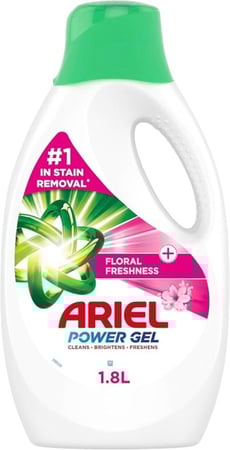 اريال سائل غسيل  للملابس أوتوماتيك باور جل بانتعاشة الورد 1.8 لتر