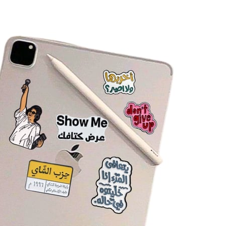 مجموعه ملصقات / ستيكرات معدنيه  كلمات