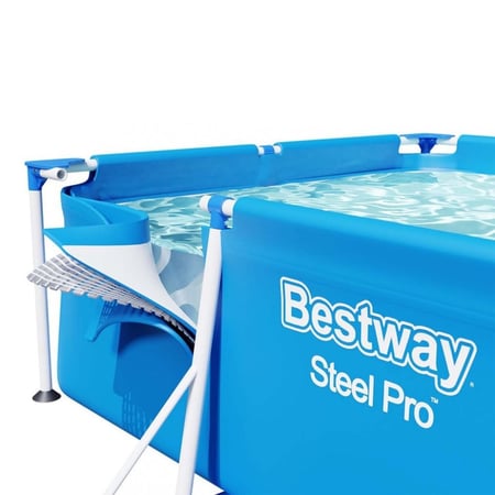 مسبح أعمدة مستطيل ازرق 3متر × 2متر × 0.66متر يتسع 7 اشخاص