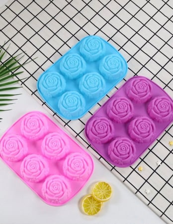 قالب 6 وردات كبيرة