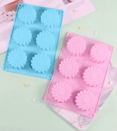 قالب 6 وردات مسطحة