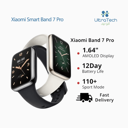 ساعة ذكية من Xiaomi Smart Band 7 Pro بشاشة AMOLED ونظام GPS