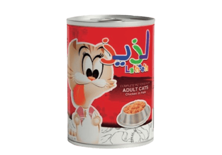 لذيذ كرتون معلبات باتيه الدجاج للقطط البالغه 400 جم (24) حبه