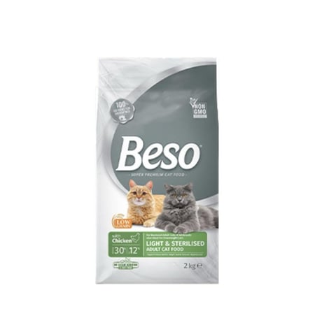 بيسو طعام جاف للقطط المعقمة بالدجاج