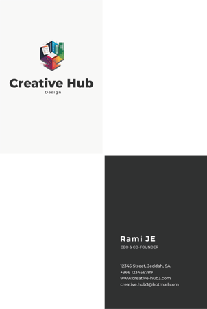 بطاقة عمل أحادية اللون