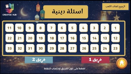 لعبة ليالي رمضان - نتيجة تفاعلية