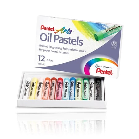 الوان الباستيل الزيتي 12 لون - PENTEL