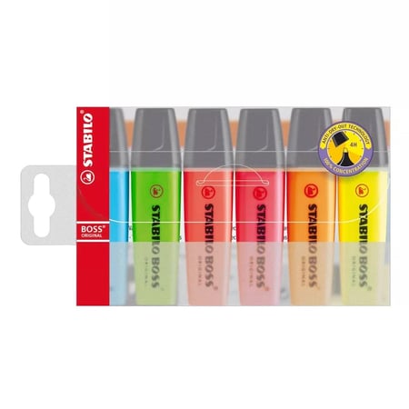 طقم أقلام تظهير 6 لون - STABILO