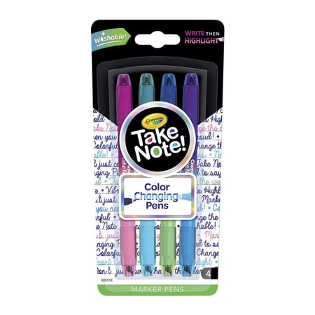 طقم أقلام تلوين متغيرة اللون وقابلة للغسل  4 الوان - CRAYOLA