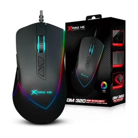 اكسترايك مي ماوس ألعاب سلكي بإضائة خلفية أسود GM-320