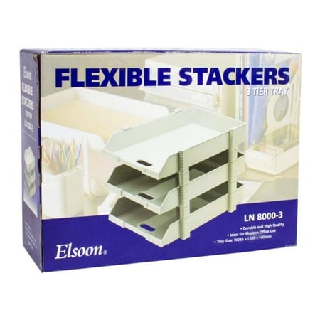 حامل أوراق بلاستيك 3 رفوف ELSOON – A4