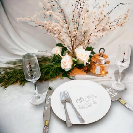 طقم ملكة فضي