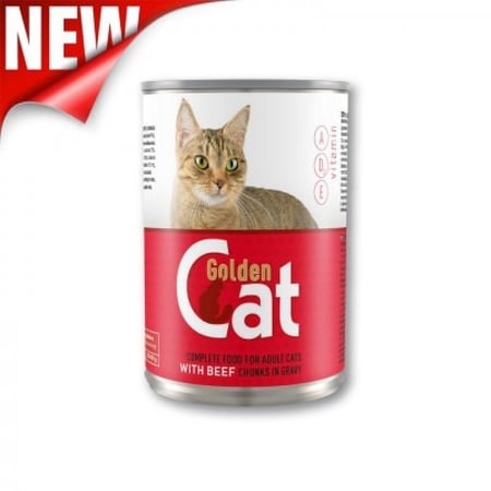 GOLDEN CAT طعام القطط باللحم البقري بالصلصة 415 جرام