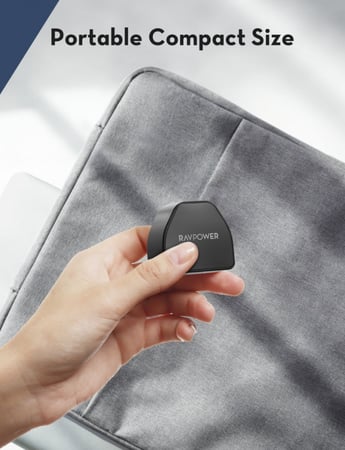 شاحن جداري راف باور بقوة 20 واط بمنفذ تايب سي - اسود