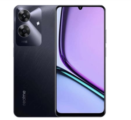 ريلمي نوت 60 ثنائي الشريحة، رام 4 جيجابايت، وذاكرة داخلية 256 جيجابايت - أسود رخامي