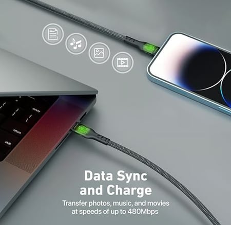 كيبل تايب سي - لايتنج 1.2M من بروميت - TransLine-Ci.Black