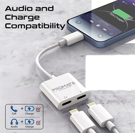 محول لايتنينج مزدوج محمول ميديا لينك i2i مع دعم لنظام iOS 7 وأعلى من بروميت