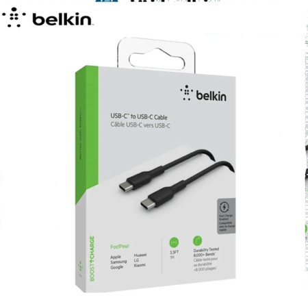 كيبل 1m usb-c to usb-c اسود