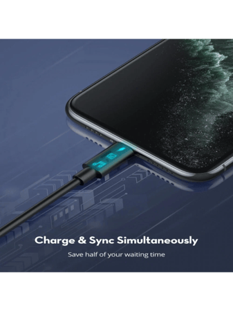 كيبل راف باور تايب سي لايتننج 1 متر - اسود