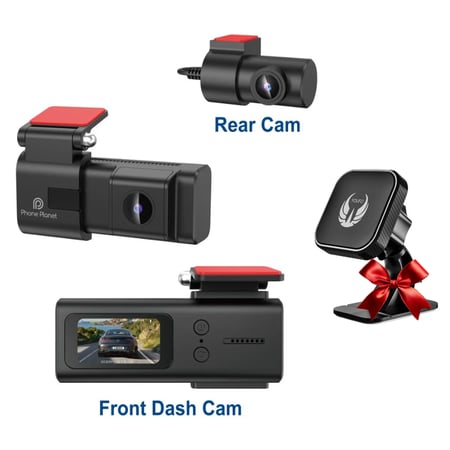 داش كام 4k امامي خلفي مع كيبل OBD مع هولدر سيارة من يوفو