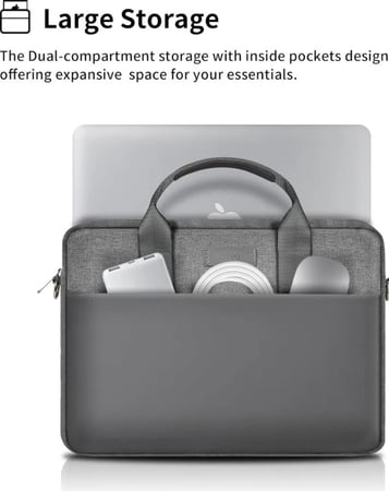 حقيبة كمبيوتر محمول WIWU Minimalist PRO مقاس 14 بوصة- رمادي