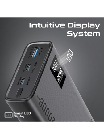 بطارية متنقلة 20000 ملي امبير بقوة 20 واط _ بروميت_ أسود