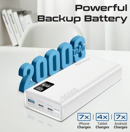 بطارية 20الفMA بقدرة 20W بروميت لون ابيض