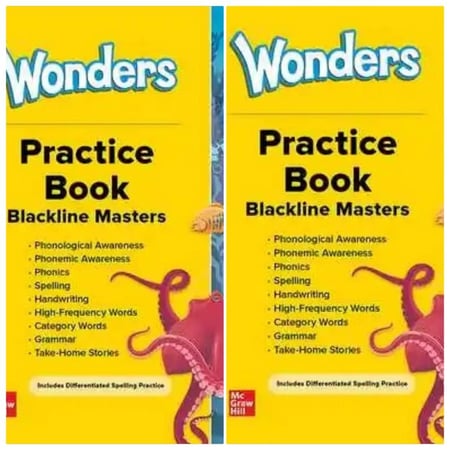 Reading Wonders Practice Book 2023 GK Vol 1+ Vol 2 (9781309132401)(9781309132173)