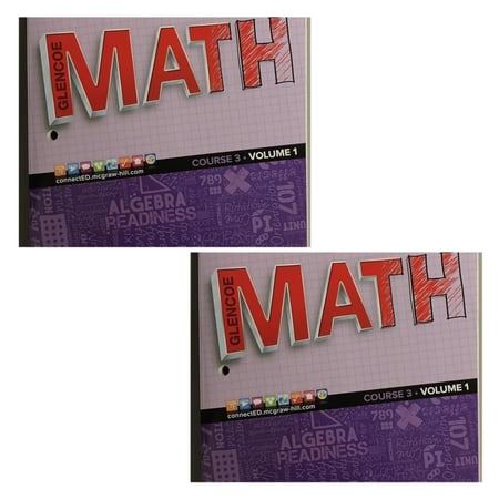 Glencoe Math, Course 3,  Student Edition, Bundle Volume 1 + Vol 2 (9780076699810)