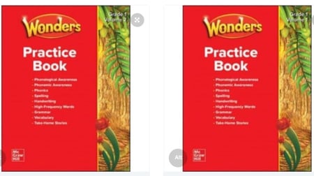 Wonders Grade 1 Practice book /Vol 1&2 (9781309126011-9781309126028)