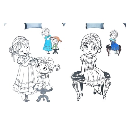 دفتر تلوين أميرة الثلج 16 صفحة تلوين